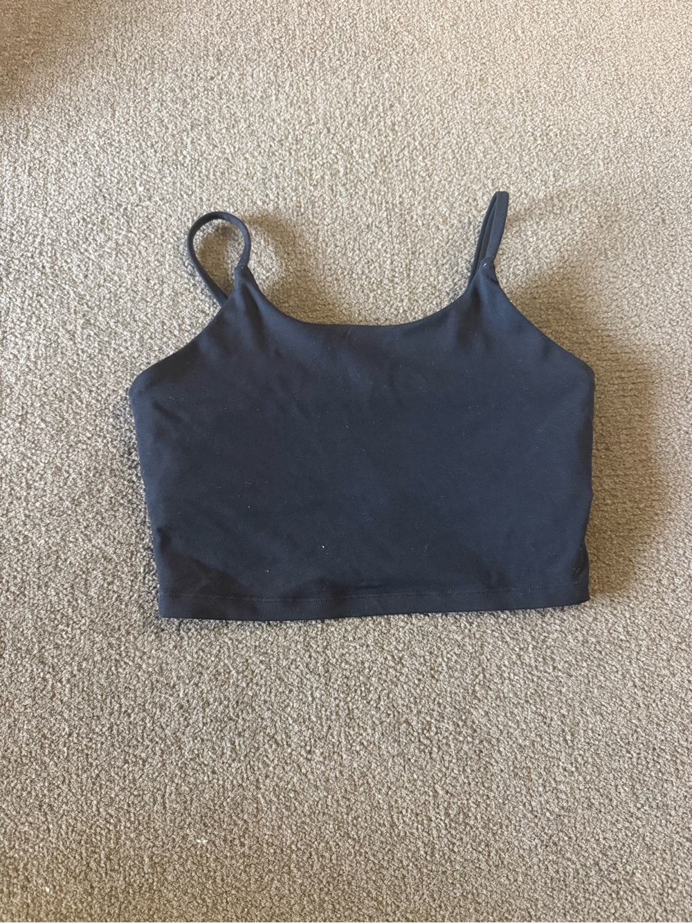 Women’s Black Cropped Cami Tank Top